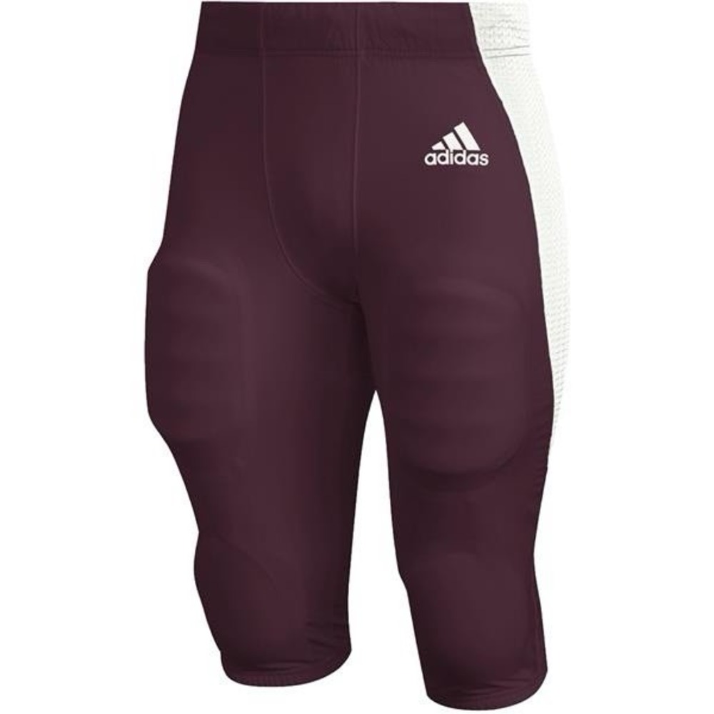 ADIDAS Woven A1 Stock Football Pants Burgundy White Men's Sz M *NEW* GG7414 $90‎